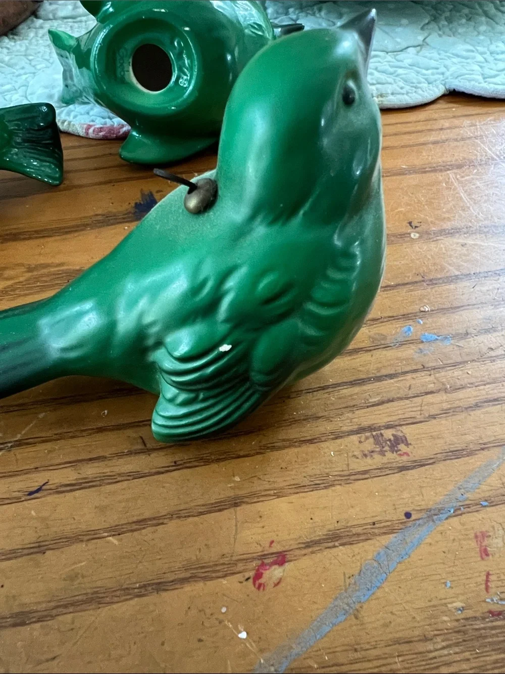 Goebel 1950’s W Germany green sparrow ornaments.